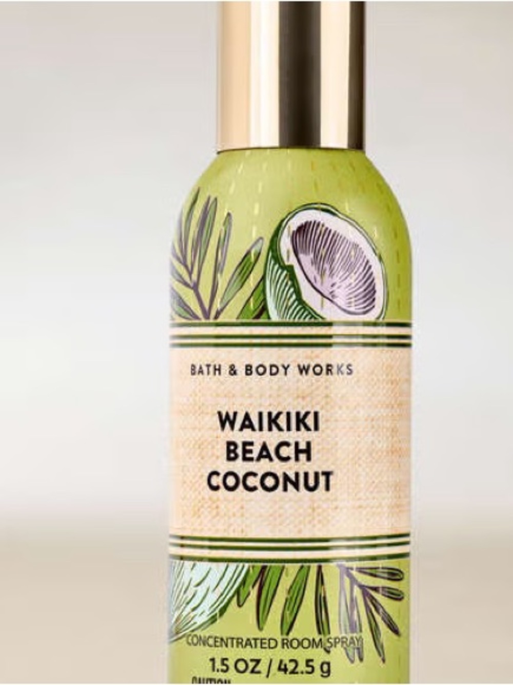 Bath & Body Works Waikiki Beach Coconut Spray - Light Green & Gold